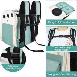 Top tasta Cat Backpack Carrier, Airline Approved, Ventilated Design, Breathable Mesh for Small Cats and Dogs for Hiking and Camping, Carry Up to 25 Pounds (Blue Upgrade) B4 - Image 4