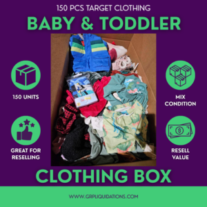 Baby and Toddler Clothes Mystery Coffin - 150 Pieces TGT Brand Mixed Apparel