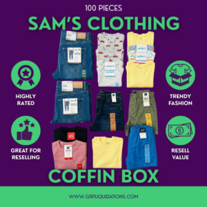 Sam’s Assorted Clothing Mystery Coffin – 100 Pieces