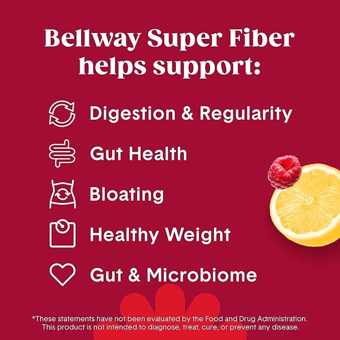 Bellway Super Fiber + Fruit Powder – Raspberry Lemon (50 Servings) - Image 8