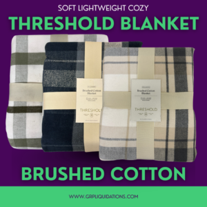 THRESHOLD Brushed Cotton Blanket (Full/Queen)