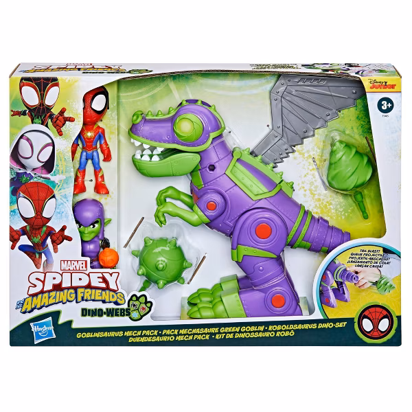 Marvel Spidey and His Amazing Friends Dino-Webs Goblinsaurus Mech Pack (Case Pack of 3) - Image 4