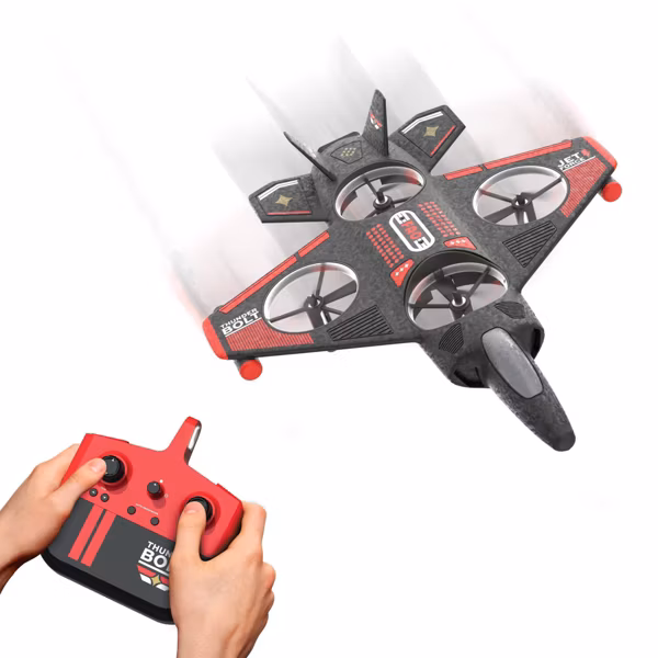 FAO Schwarz Thunderbolt Jet X2 Drone: Beginner Remote Control with Rechargeable Battery for Indoor & Outdoor Use - Image 3