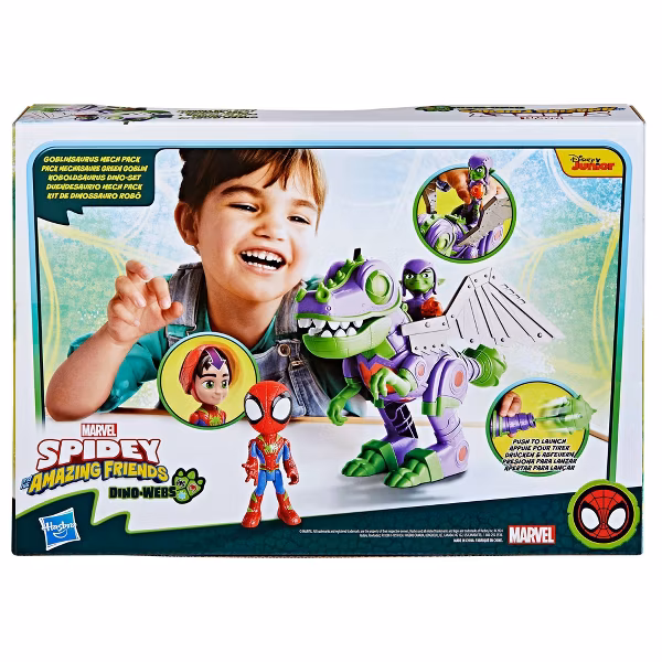 Marvel Spidey and His Amazing Friends Dino-Webs Goblinsaurus Mech Pack (Case Pack of 3) - Image 5