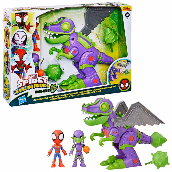 Marvel Spidey and His Amazing Friends Dino-Webs Goblinsaurus Mech Pack (Case Pack of 3) - Image 6