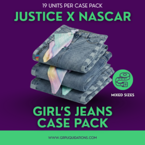 Justice Girl's NASCAR X Justice Collab Jeans Case Pack - 19 Pairs (Mixed Sizes)
