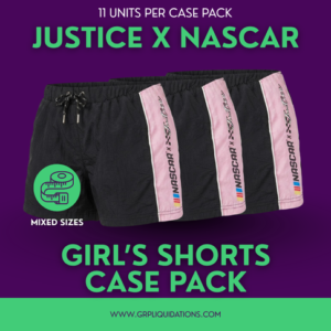 Justice Girl's NASCAR X Justice Collab Shorts Case Pack - 11 Units (Mixed Sizes)