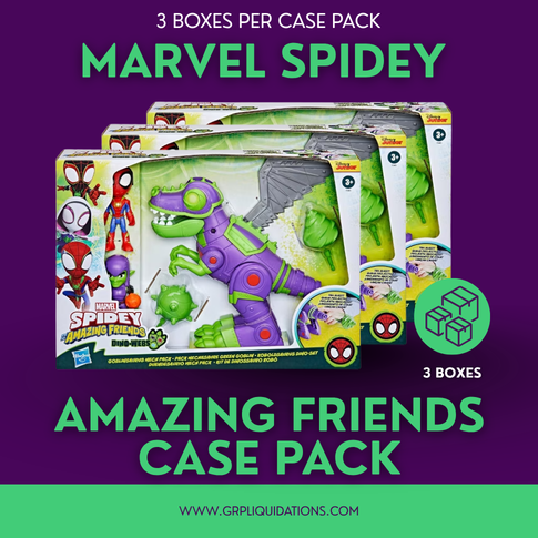 Marvel Spidey and His Amazing Friends Dino-Webs Goblinsaurus Mech Pack (Case Pack of 3)